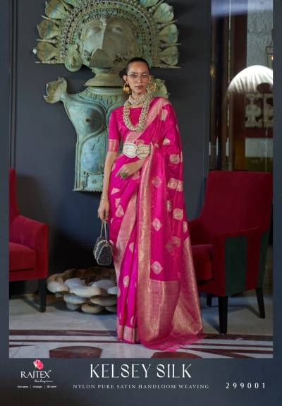 Kelsey Silk By Rajtex Handloom Weaving Saree Collection